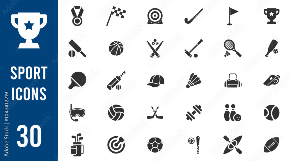 Sports icons set