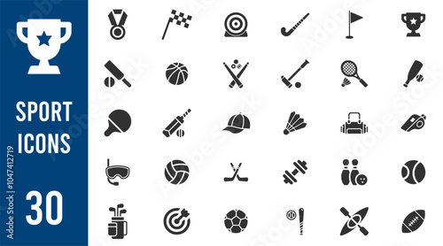 Sports icons set