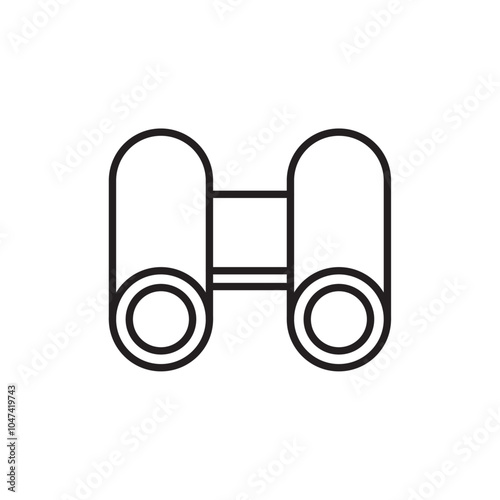 Binoculars icon logo set vector