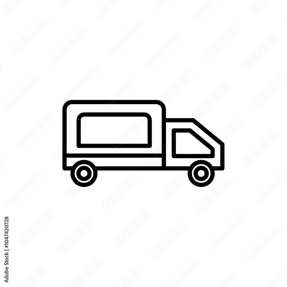 Delivery Van icon logo set vector Delivery Van icon logo set vector