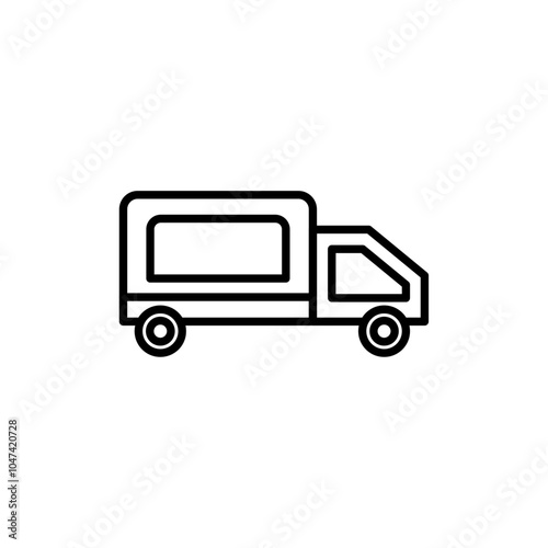 Delivery Van icon logo set vector