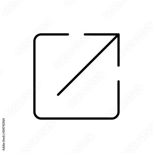 External link icon logo set vector