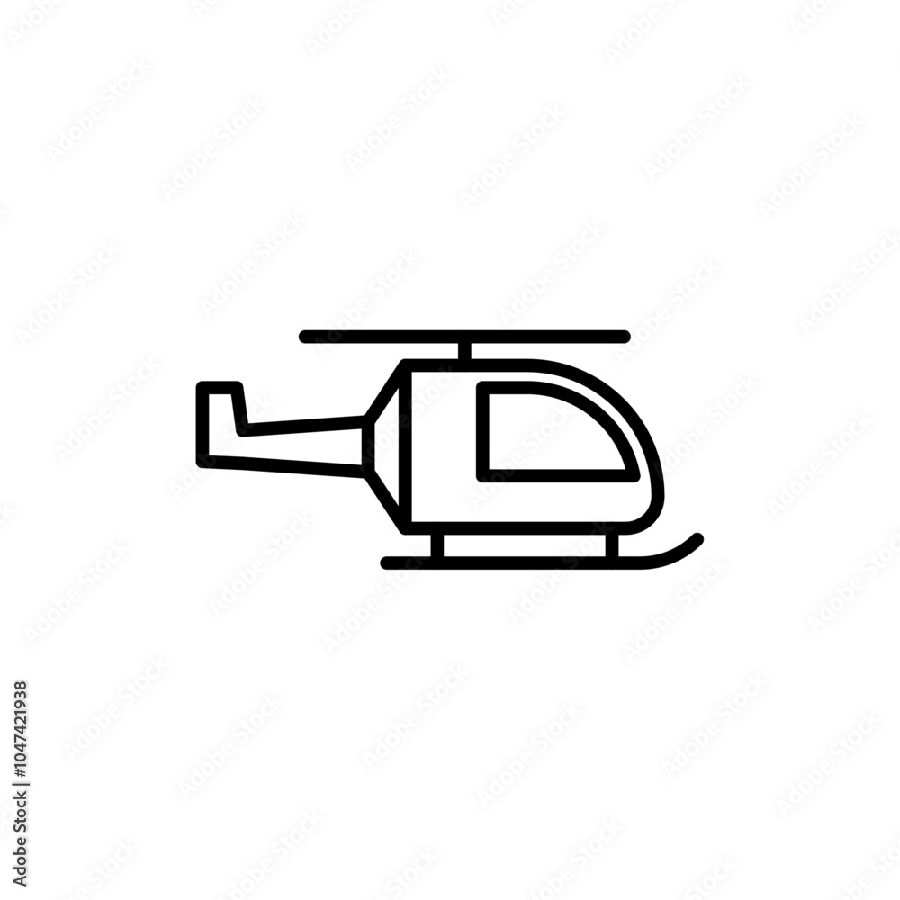Fototapeta premium Helicopter icon logo set vector