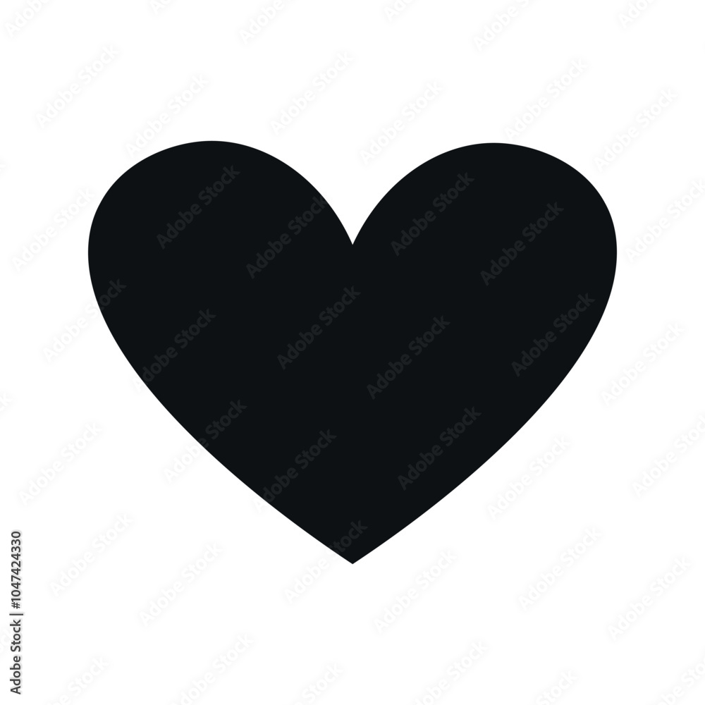 Heart icon, heart vector icon, love shape icon illustration