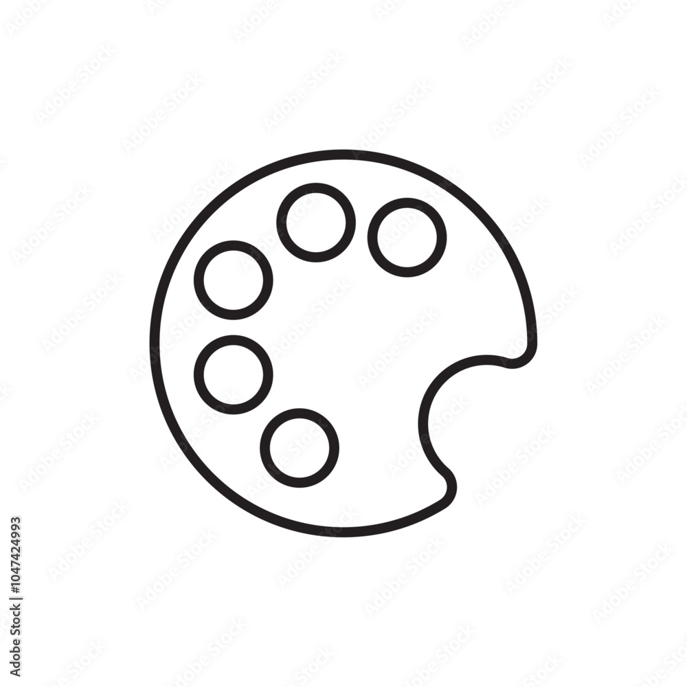 Palette icon logo set vector Palette icon logo set vector