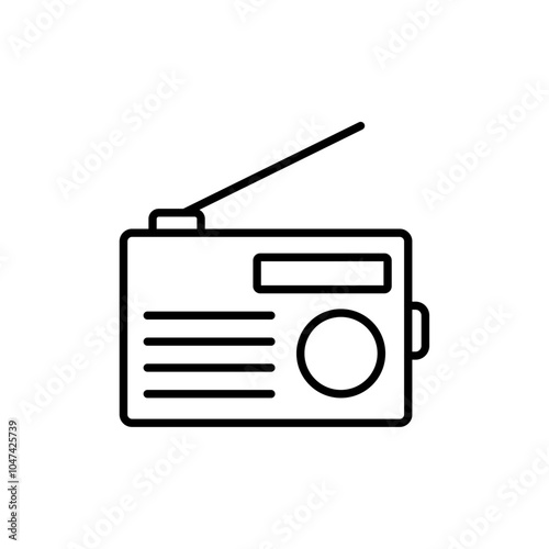 Radio icon logo set vector
