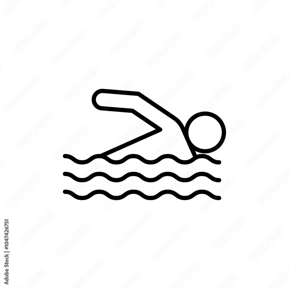 Swimming icon logo set vector Swimming icon logo set vector