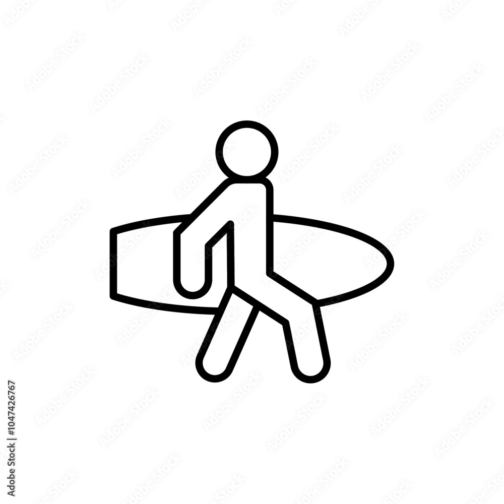Surfer icon logo set vector Surfer icon logo set vector