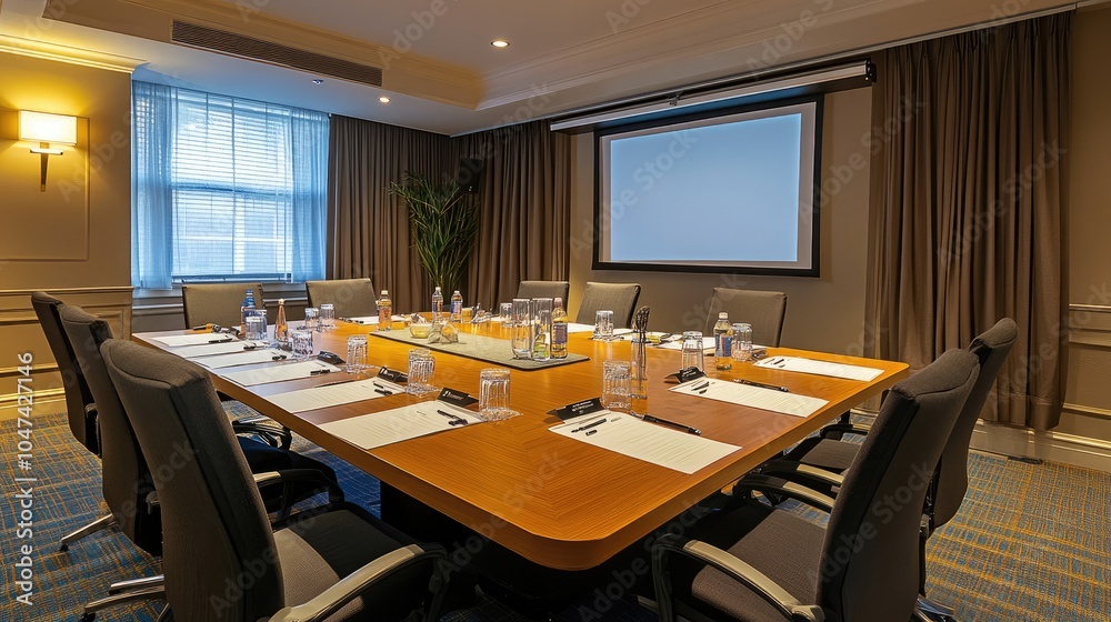 Modern Conference Room with Stylish Setup Modern Conference Room with Stylish Setup