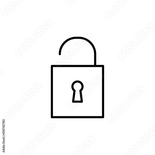 Unlock icon logo set vector