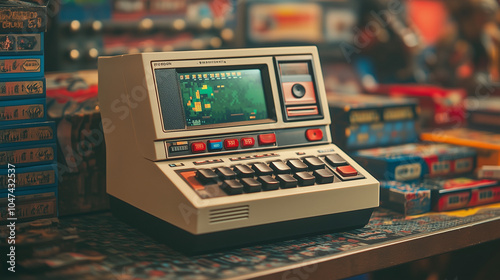 Une console de jeux vidéo rétro