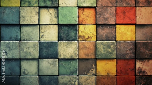 Square-themed abstract background with textured squares in varying shades, leaving room for custom text or graphics.