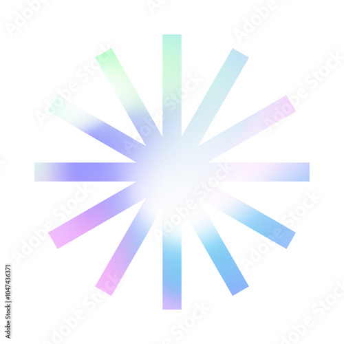 Vector holographic sticker in 90s style.Isolated shiny chrome shape.Modern iridescent foil icon or symbol in y2k aesthetic.Trendy cosmic emblem for banners,social media marketing,branding,offers