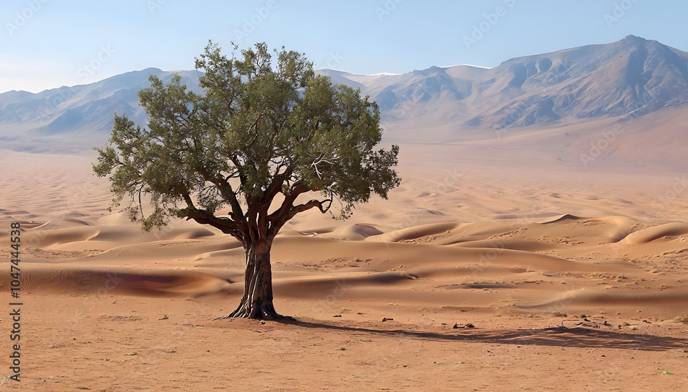 Alone tree in the desert