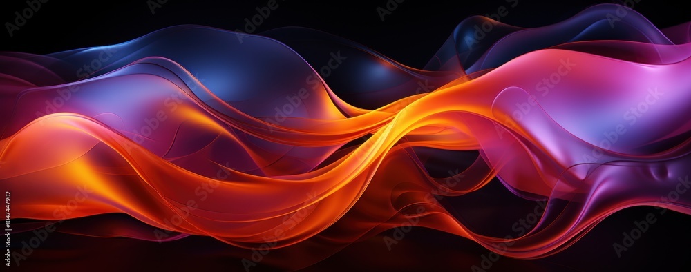 Abstract waves of vibrant colors flowing in a smooth, dynamic composition. Abstract waves of vibrant colors flowing in a smooth, dynamic composition.