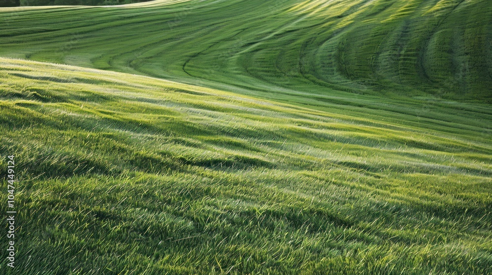 Rolling Green Hills with Windswept Grass Rolling Green Hills with Windswept Grass