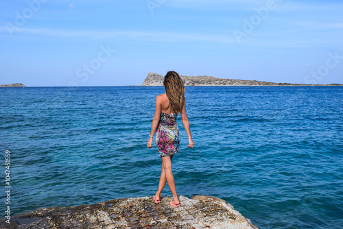 Girl on the beach photo