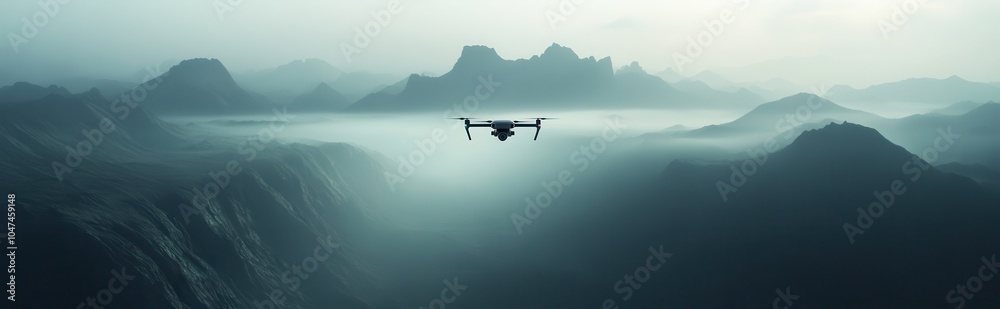 Naklejka premium Drone industry’s evolution in technology, a theme of advanced, futuristic solutions. 