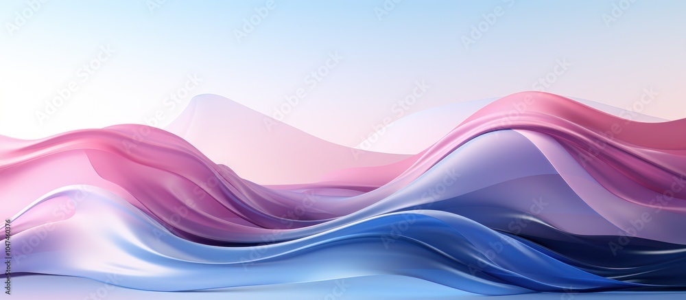 Abstract waves in soft pink and blue hues, creating a serene and calming visual effect. Abstract waves in soft pink and blue hues, creating a serene and calming visual effect.