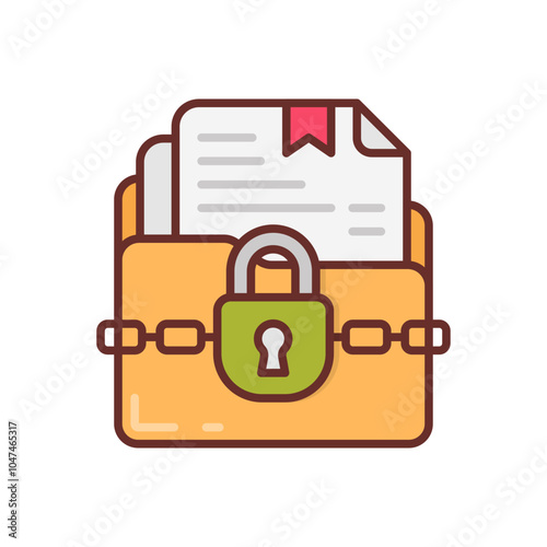 Confidential Data Filled Icons , Vector illustration
