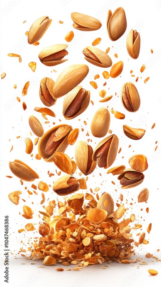 A simple image of pistachios in their shells. AI generated A simple image of pistachios in their shells. AI generated
