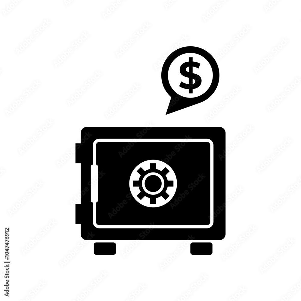 bank safe icon vector illustration template bank safe icon vector illustration template