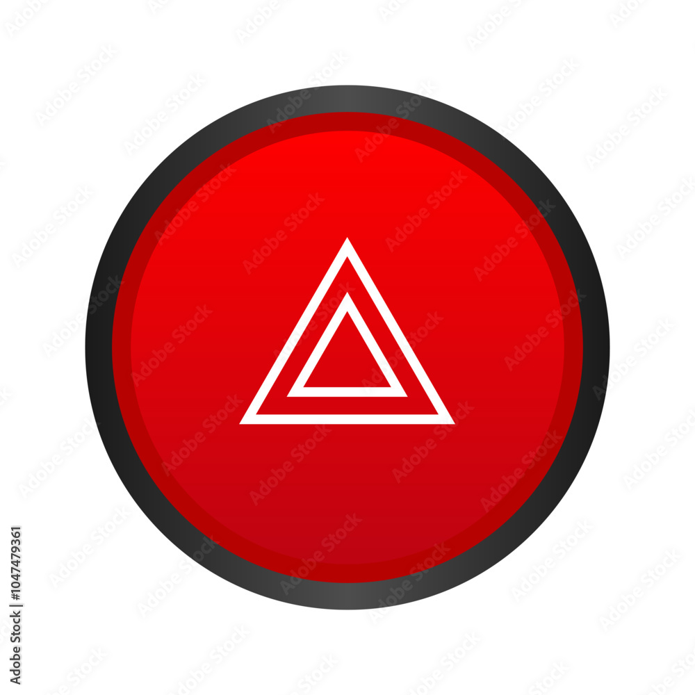 Car Hazard Light Button. Car Emergency Button. Vector Illustration. Car Hazard Light Button. Car Emergency Button. Vector Illustration.