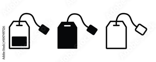 Tea bag icons set. Teabag icon. tea bag icon with white background