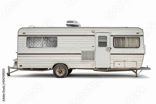 Caravan on a white background.