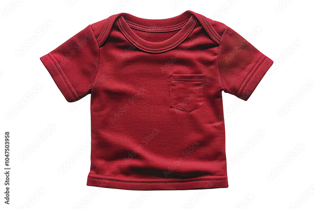 Red baby T-shirt isolated on transparent background, png file, no background png file Red baby T-shirt isolated on transparent background, png file, no background png file
