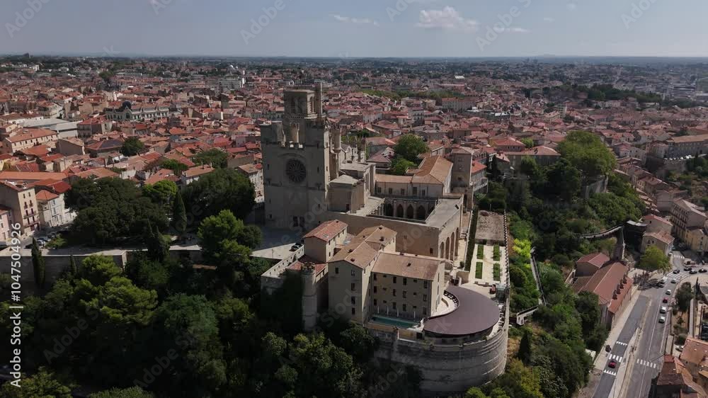 Discover the historical splendor of Beziers with stunning aerial views Discover the historical splendor of Beziers with stunning aerial views