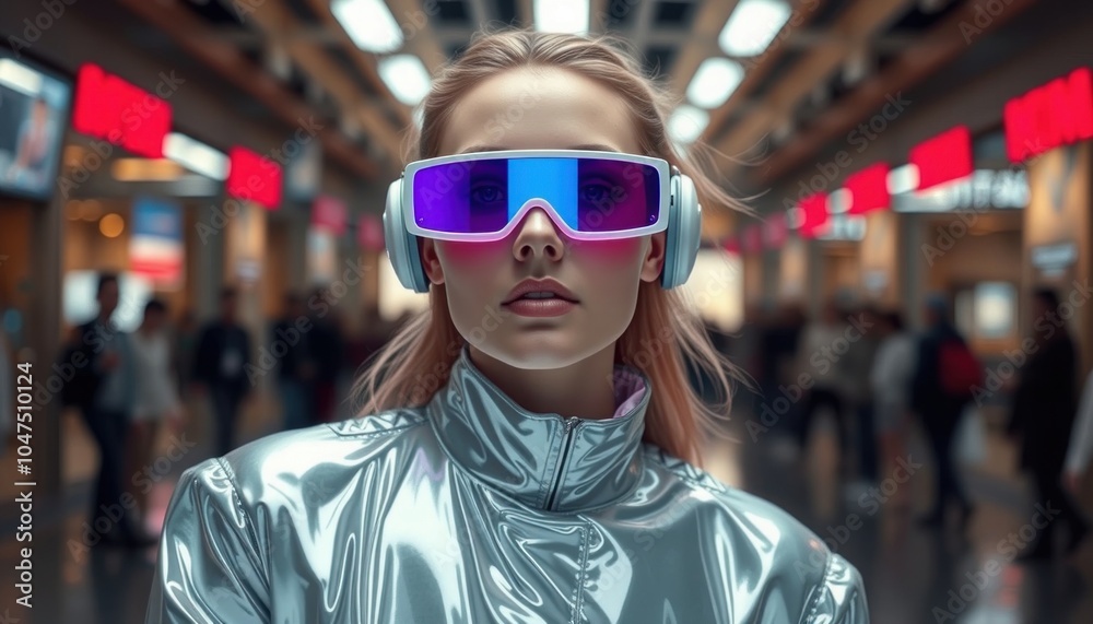 Futuristic fashion in urban space Futuristic fashion in urban space