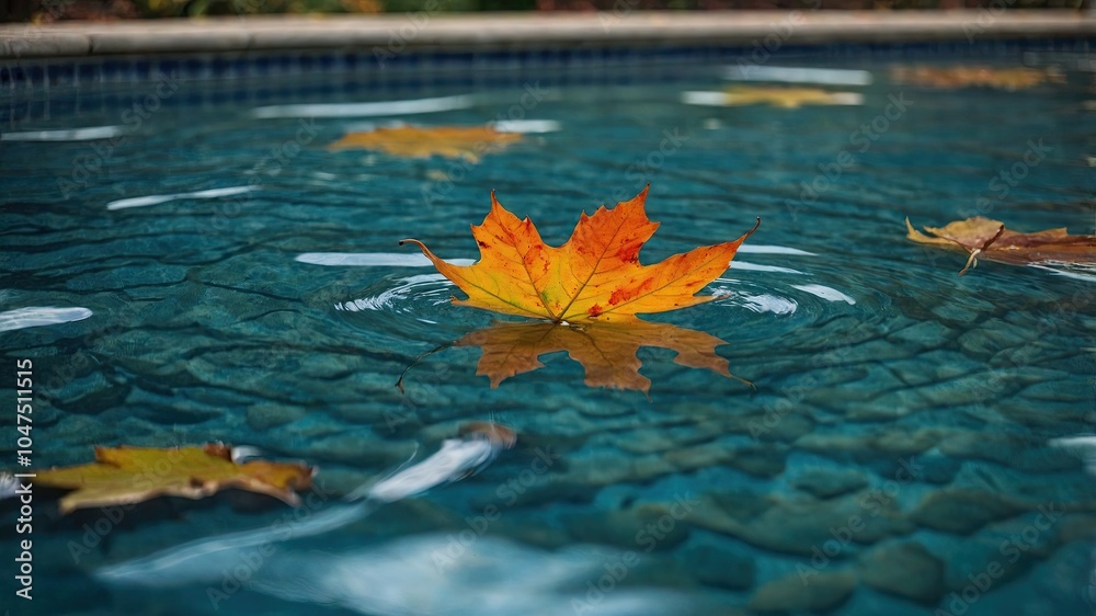 fall leaves on the water fall leaves on the water