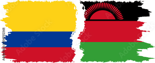 Malawi and Colombia grunge flags connection, vector Free Download Malawi and Colombia grunge flags connection, vector - GFXLoad