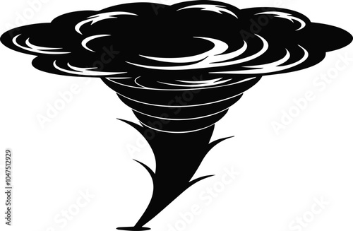 Tornado Silhouette Vector