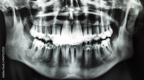Dental X-ray Image Showing Teeth and Jawbone photo