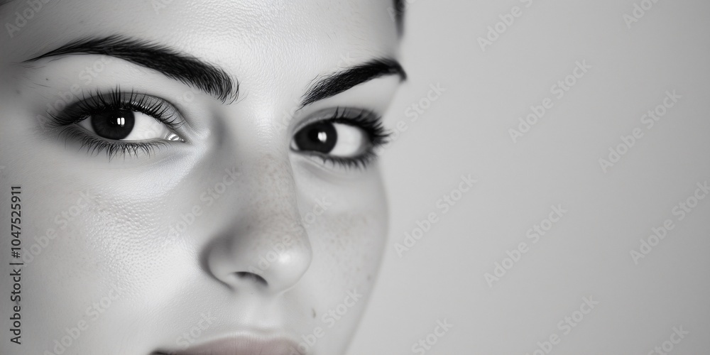 Fototapeta premium A woman's face is her true charm.