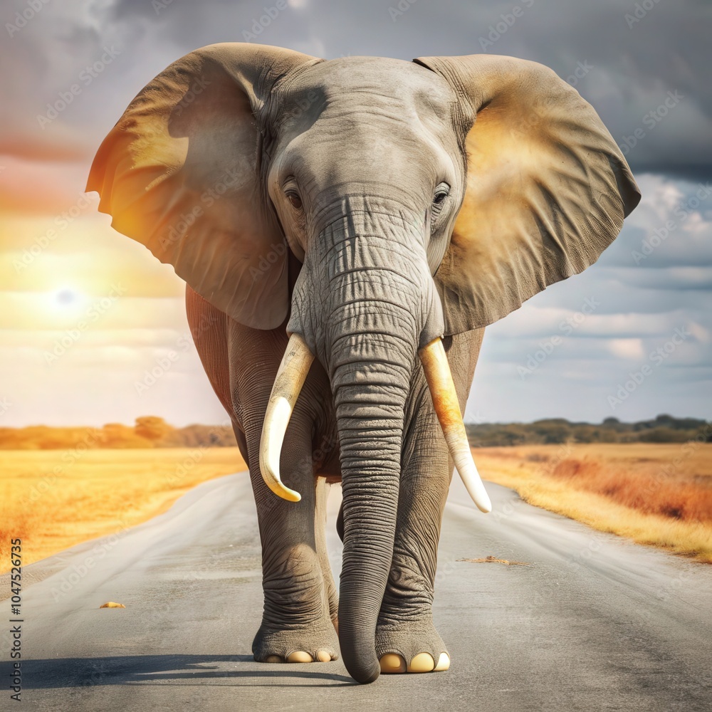 Obraz premium an elephant animal natural background