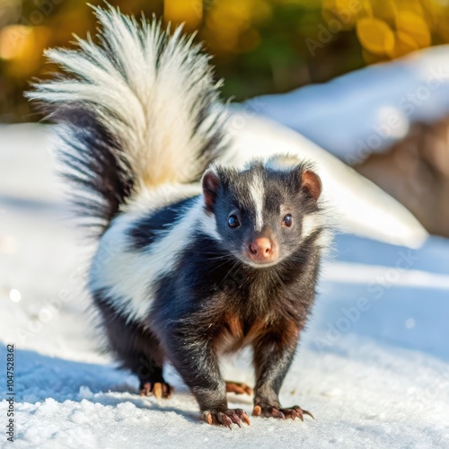 a skunk animal natural background