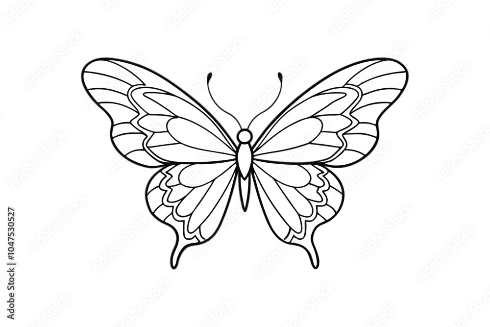 Butterfly Icon Vector Illustration – Simple and Elegant Nature Symbol for Minimalist Wildlife Design Butterfly Icon Vector Illustration – Simple and Elegant Nature Symbol for Minimalist Wildlife Design