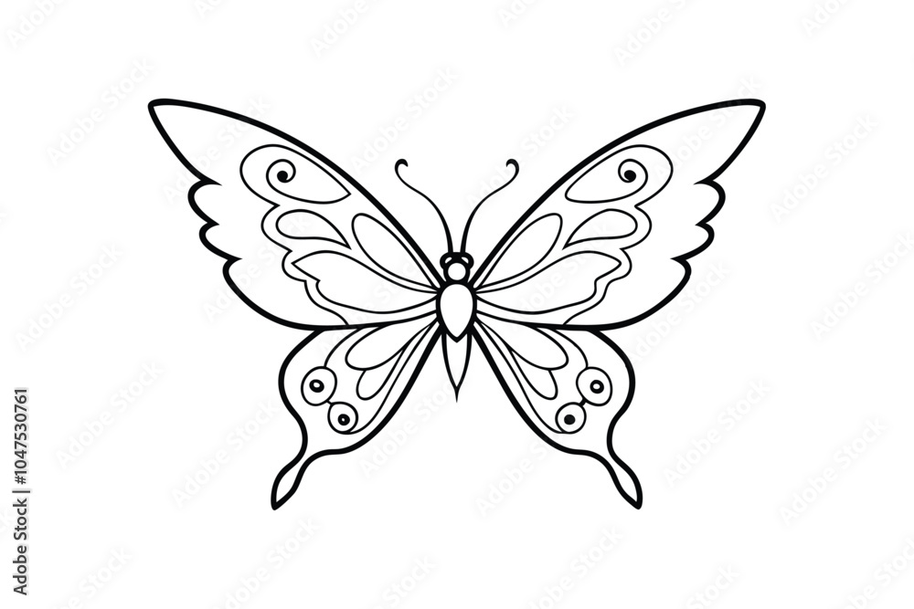 Butterfly Icon Vector Illustration – Simple and Elegant Nature Symbol for Minimalist Wildlife Design Butterfly Icon Vector Illustration – Simple and Elegant Nature Symbol for Minimalist Wildlife Design