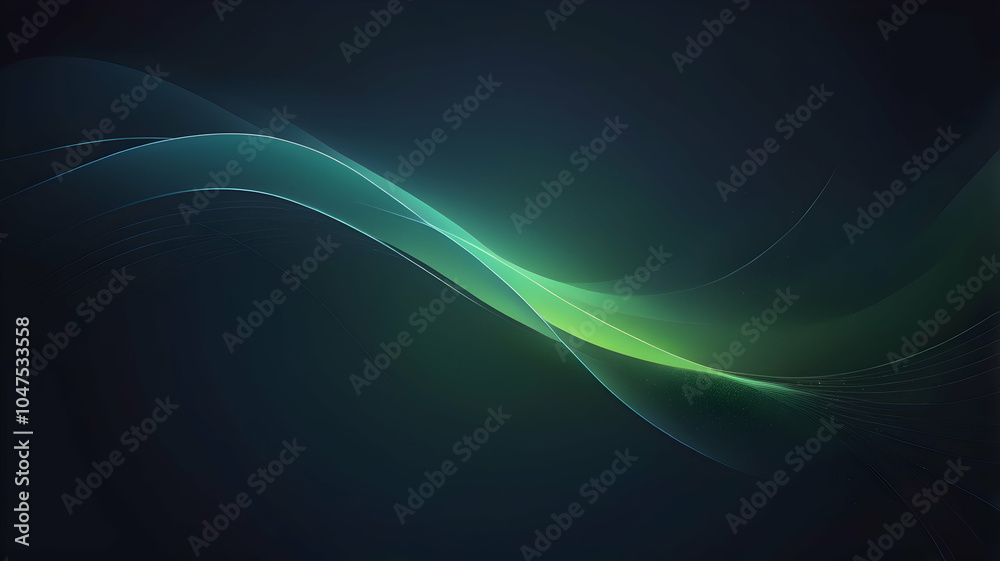 Naklejka premium neon Navy Blue, Olive Green, Black glowing gradient background, a soft grainy noise texture with shimmering highlights and Smooth Transitions for a dynamic effect