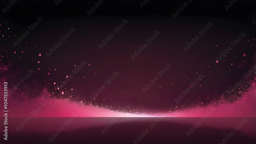 Obraz premium neon Maroon, Soft Pink, Black glowing gradient background, a soft grainy noise texture with shimmering highlights and Smooth Transitions for a dynamic effect