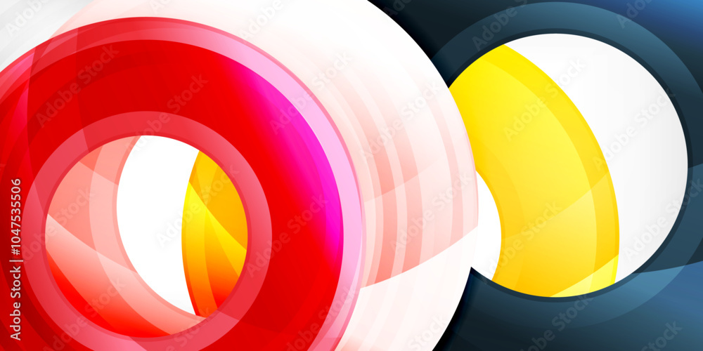 Bright colorful circles with light effects. Abstract background Bright colorful circles with light effects. Abstract background