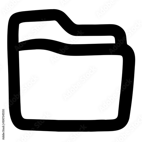 Folder Icon in Black [File Organization Symbol]