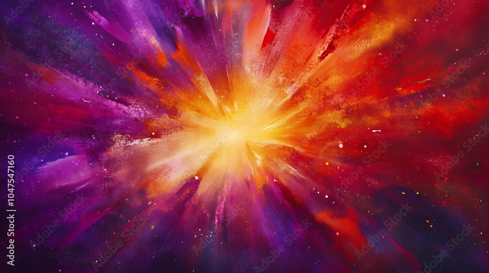 Colorful burst of light. Radiating rays in bold shades of purple and red. Abstract forms creating energy and vibrancy. Horizontal template color gradient, rough retro vibe shine bright light Colorful burst of light. Radiating rays in bold shades of purple and red. Abstract forms creating energy and vibrancy. Horizontal template color gradient, rough retro vibe shine bright light