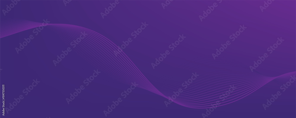 Purple background with flowing wave lines. Futuristic technology concept. Vector illustration Purple background with flowing wave lines. Futuristic technology concept. Vector illustration