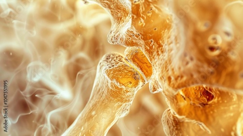 Bone Cysts in Humerus, detailed illustration of fluid-filled sacs affecting the humeral structure, showcasing medical significance and implications for bone health photo