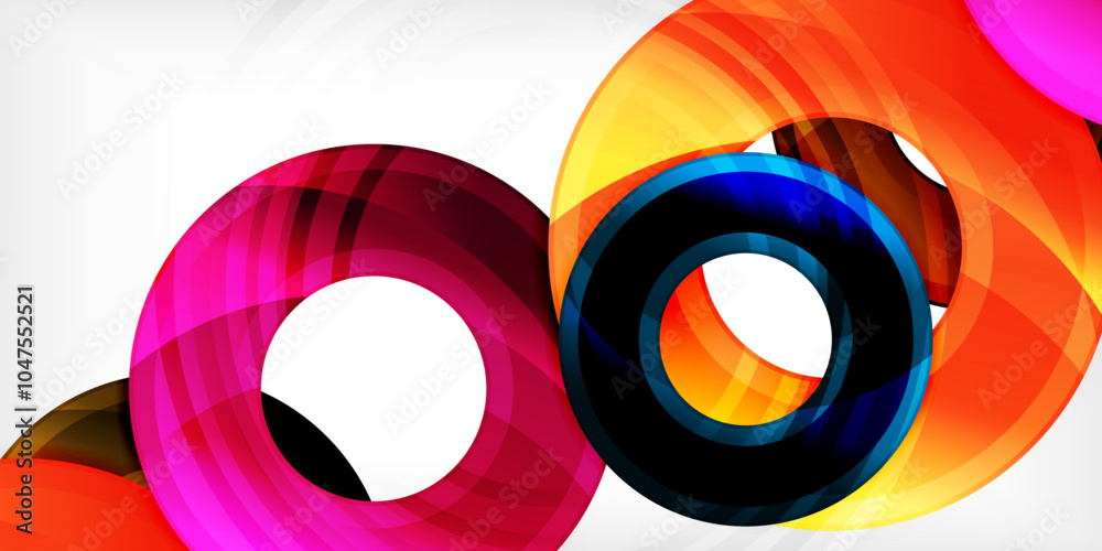 Bright colorful circles with light effects. Abstract background Bright colorful circles with light effects. Abstract background