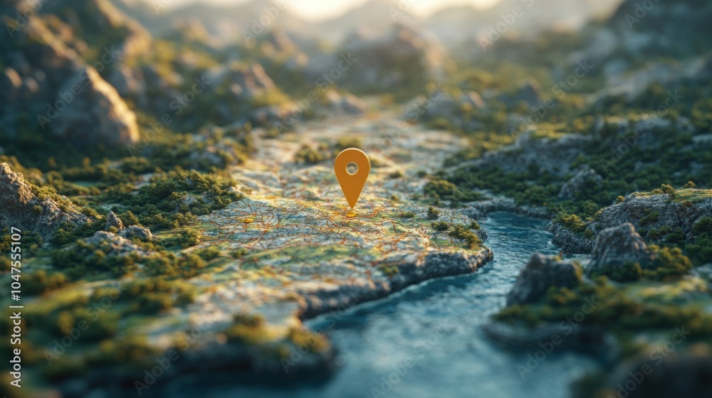 A Detailed Map Featuring Vibrant Pins Indicating Starting Points and Destinations for Travel and Navigation Purposes A Detailed Map Featuring Vibrant Pins Indicating Starting Points and Destinations for Travel and Navigation Purposes